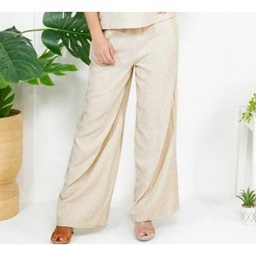 Linen Top & Pant Set Beige
