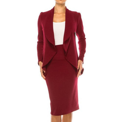 Pencil Skirt in Burgundy