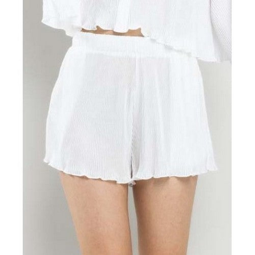 T17238-P17241 Stripe Crochet Shorts in Blue