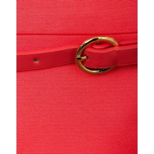 Orsay Belted Sleeveless Work Dress in Coral