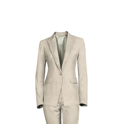 Linen Pant Suit in Natural