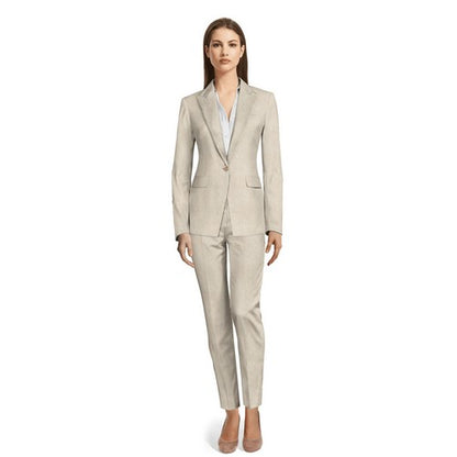 Linen Pant Suit in Natural