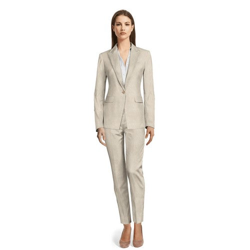 Linen Pant Suit in Natural