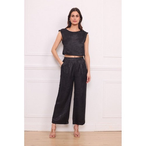 Metallic Dressy Tank in Black