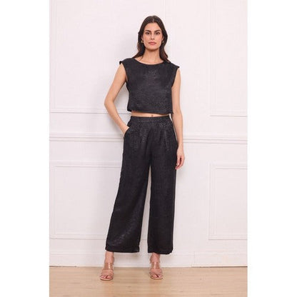 Metallic Dressy Tank in Black