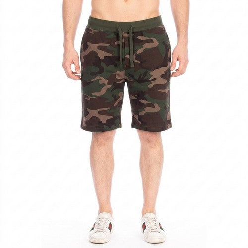 Lux Cotton Jogger Short in Camo Green