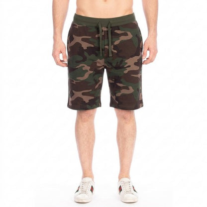 Lux Cotton Jogger Short in Camo Green