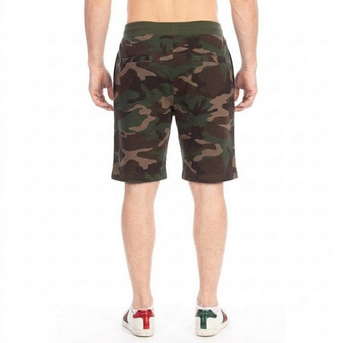 Lux Cotton Jogger Short in Camo Green