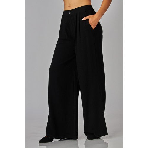Linen Waistcoat & Pant Set in Black