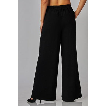 Linen Waistcoat & Pant Set in Black