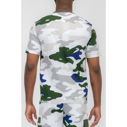Camo Cargo Pocket Cotton Tee in White [NOT SOLD INDIVIDUALLY]