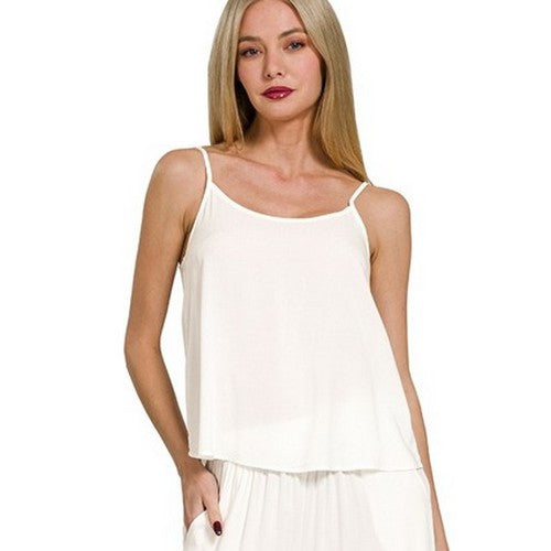 QTQP-7261A3 Cami Vest Top in Ivory