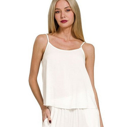 QTQP-7261A3 Cami Vest Top in Ivory