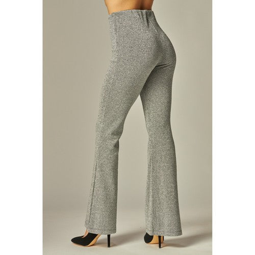 Metallic Shimmer Halter Waistcoat & Pant Set in Silver