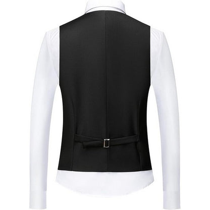 Slim Fit Waistcoat in Brilliant Black