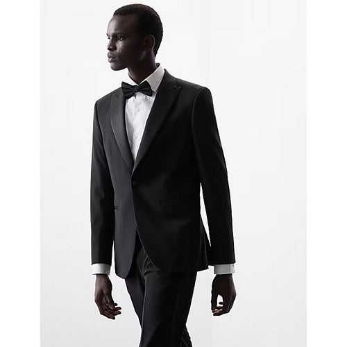 T15/8005A Marks & Spencer Satin Lapel Blazer in Black