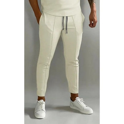 T1025123120 Seam Front Slim Fit Dressy Joggers in Khaki