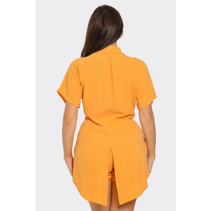 Side Slit Shirt in Orange [NOT SOLD INDIVIDUALLY]
