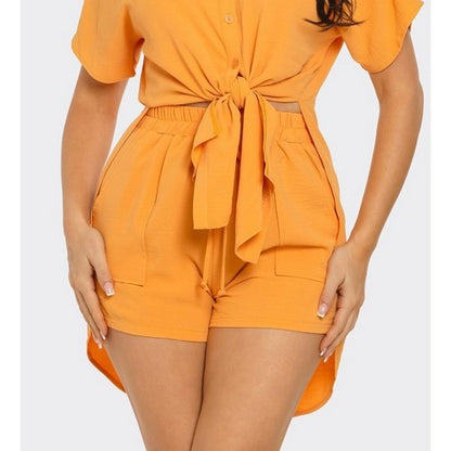 ST4771 Patch Pocket Shorts in Orang