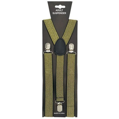 06499 Glitter Suspenders in Gold
