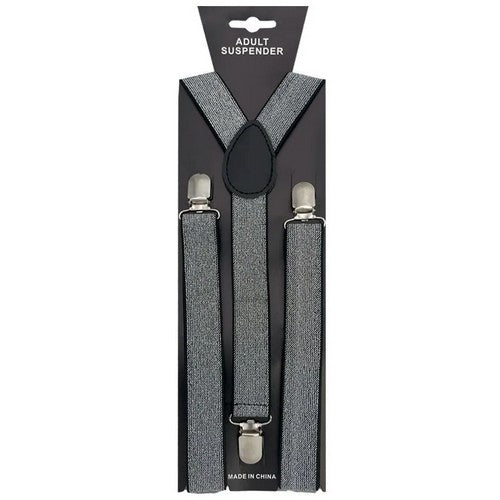 06467 Glitter Suspenders in Silver