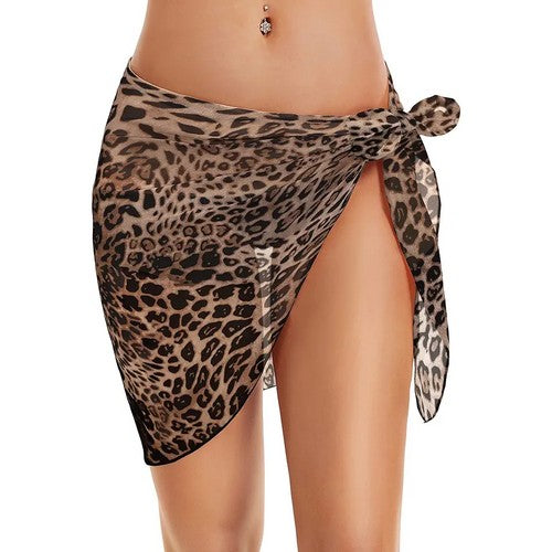 Cover Up Sarong Wrap Leopard Print