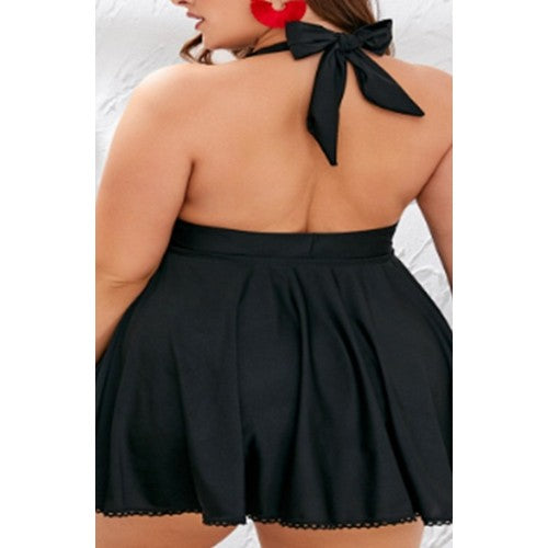 Halter Dress Plus Size 1pc Bathing Suit