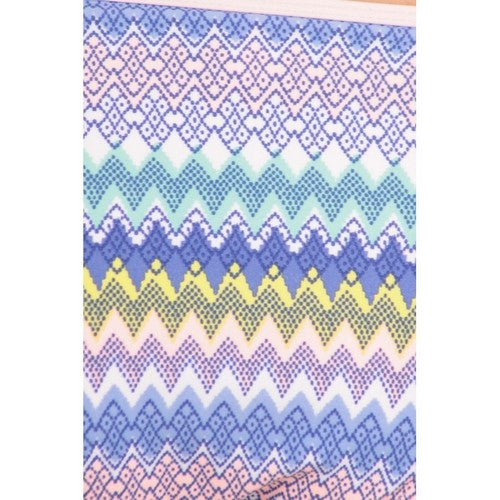 Chevron Print Padded 2pc Bikini Set in Pink