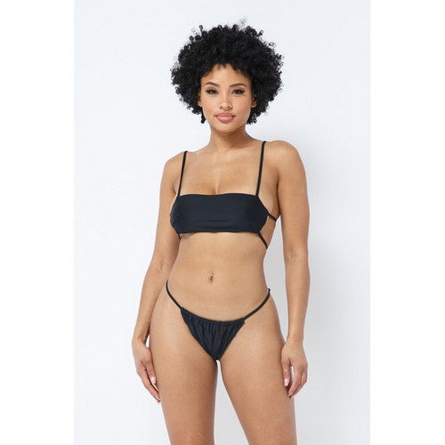 22595 Bandeau Bikini Set in Black
