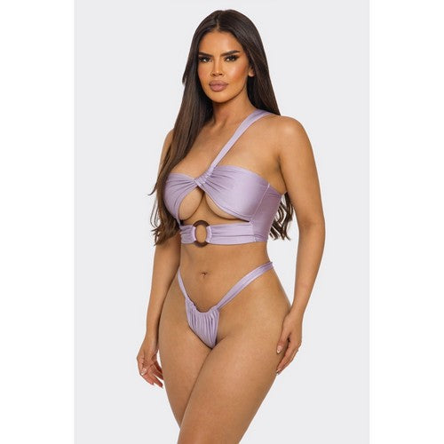 One Strap Bikini in Lilac