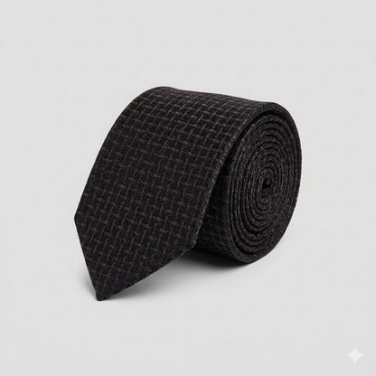 Marks & Spencer Luxury Pure Silk Lattice Yellow Gold Tie