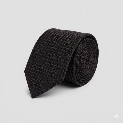 Marks & Spencer Luxury Pure Silk Lattice Yellow Gold Tie