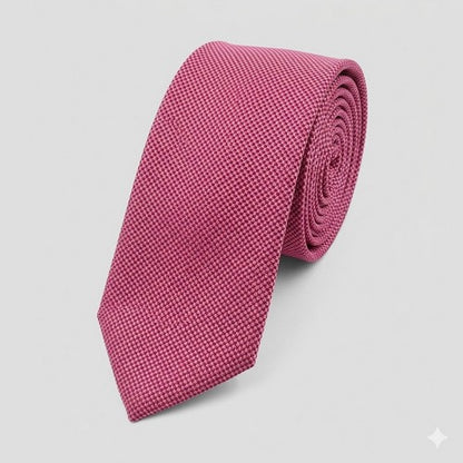Marks & Spencer Luxury Pure Silk Geometric Print Pink Tie