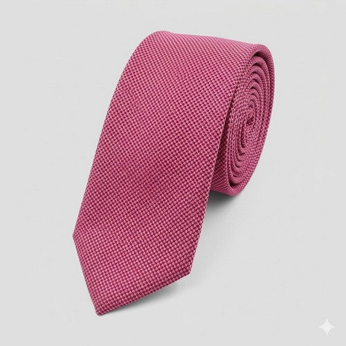 Marks & Spencer Luxury Pure Silk Geometric Print Pink Tie