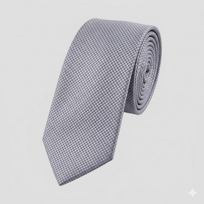 Marks & Spencer Pure Silk Geometric Print Pale Tie in Blue