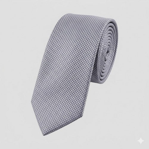 Marks & Spencer Pure Silk Geometric Print Pale Tie in Blue
