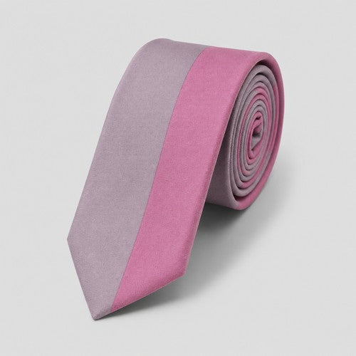 Umo Lorenzo Slim Tie in 2-Tone Pink