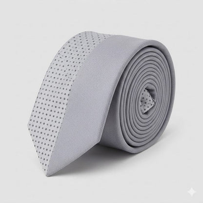 Umo Lorenzo Slim Tie in Half Diamond Grey