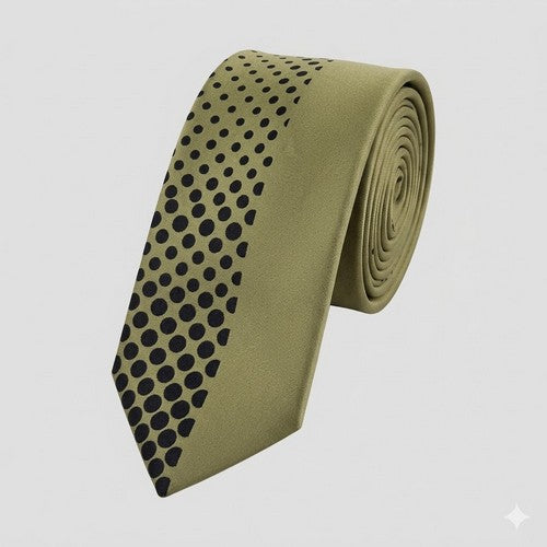Umo Lorenzo Slim Tie in Half Dot Yellow