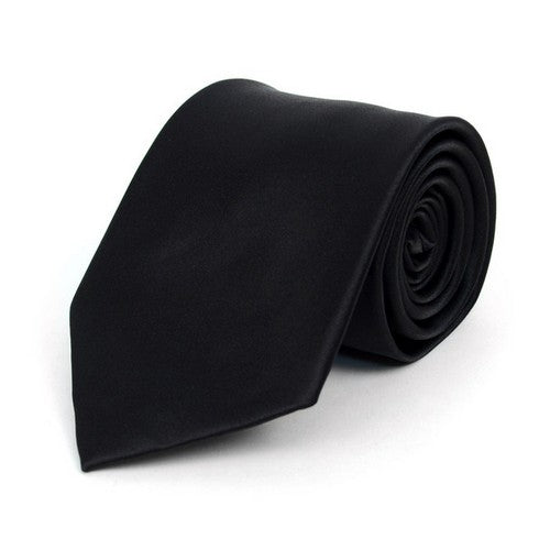PS1301-5 Umo Lorenzo Standard Satin Tie Black