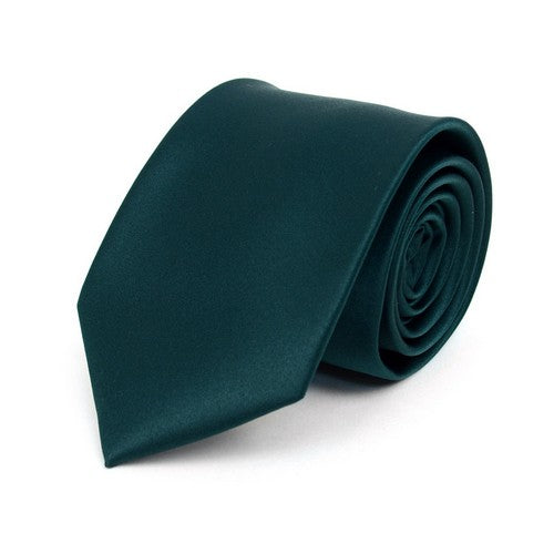PS1301-5 Umo Lorenzo Standard Satin Tie Dark Green