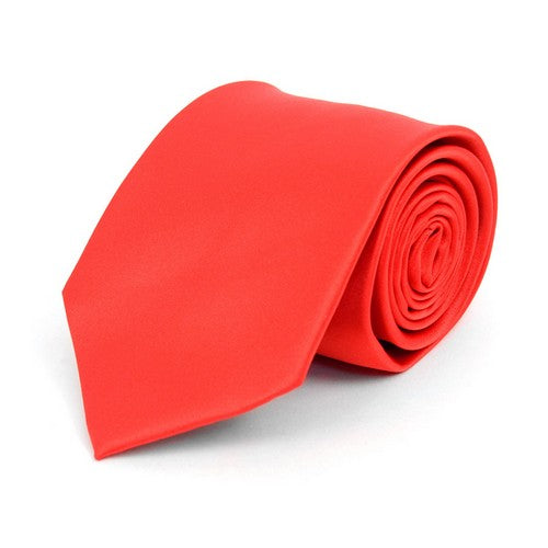 PS1301-5 Umo Lorenzo Standard Satin Tie Red