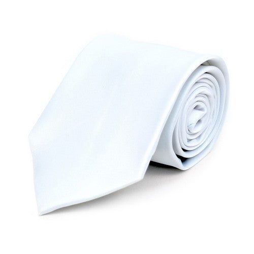 PS1301-5 Umo Lorenzo Standard Satin Tie White