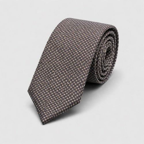 Laurant Bennet Slim Tie in Checkered Green
