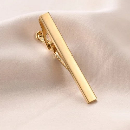 Plain Tie Pin Clip Gold