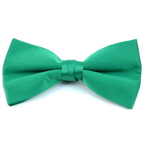 BTC1701 Satin Clip-On Bow Tie in Green