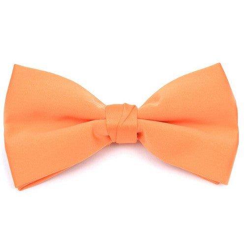 BTC1701 Satin Clip-On Bow Tie in Orange