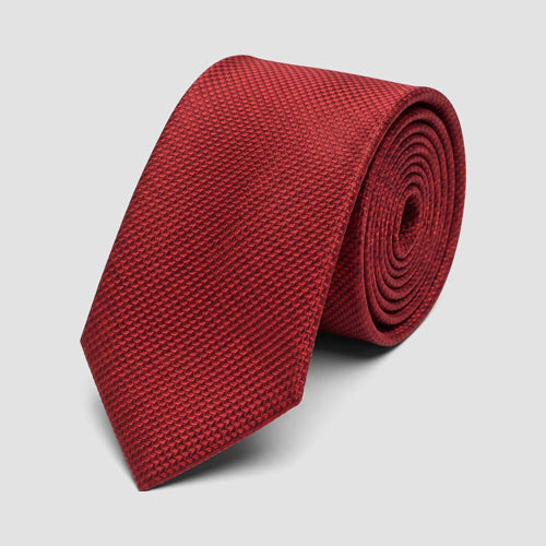 Laurant Bennet Tie in Emboss Print Red