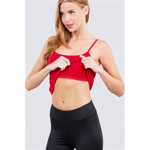 Vest With Built-In Bra Bold Red