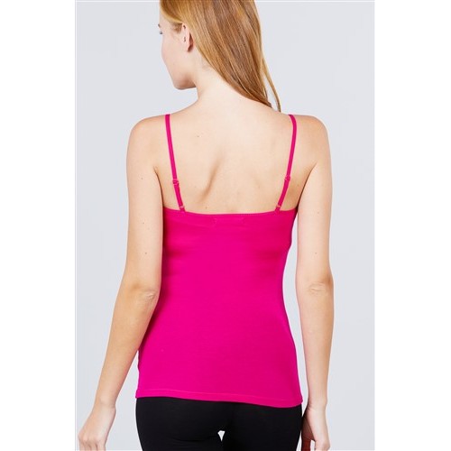 Vest with Built-In Bra Pink Fuchsia
